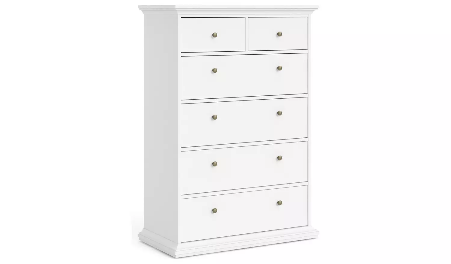 Tvilum Paris 6 Drawer Chest - White