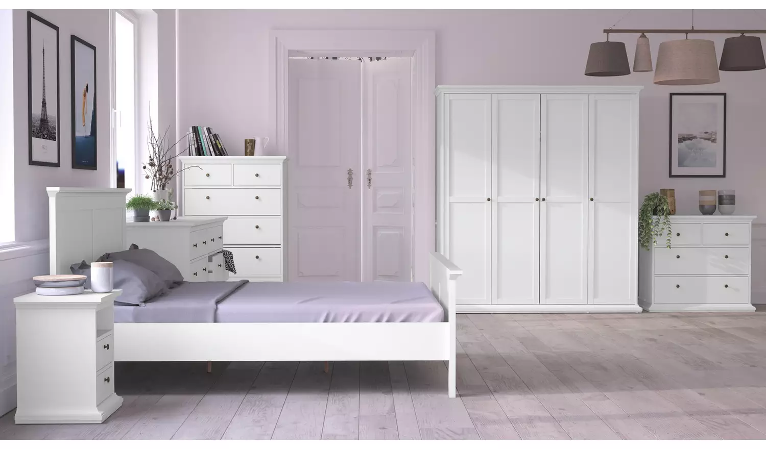 Tvilum Paris 6 Drawer Chest - White