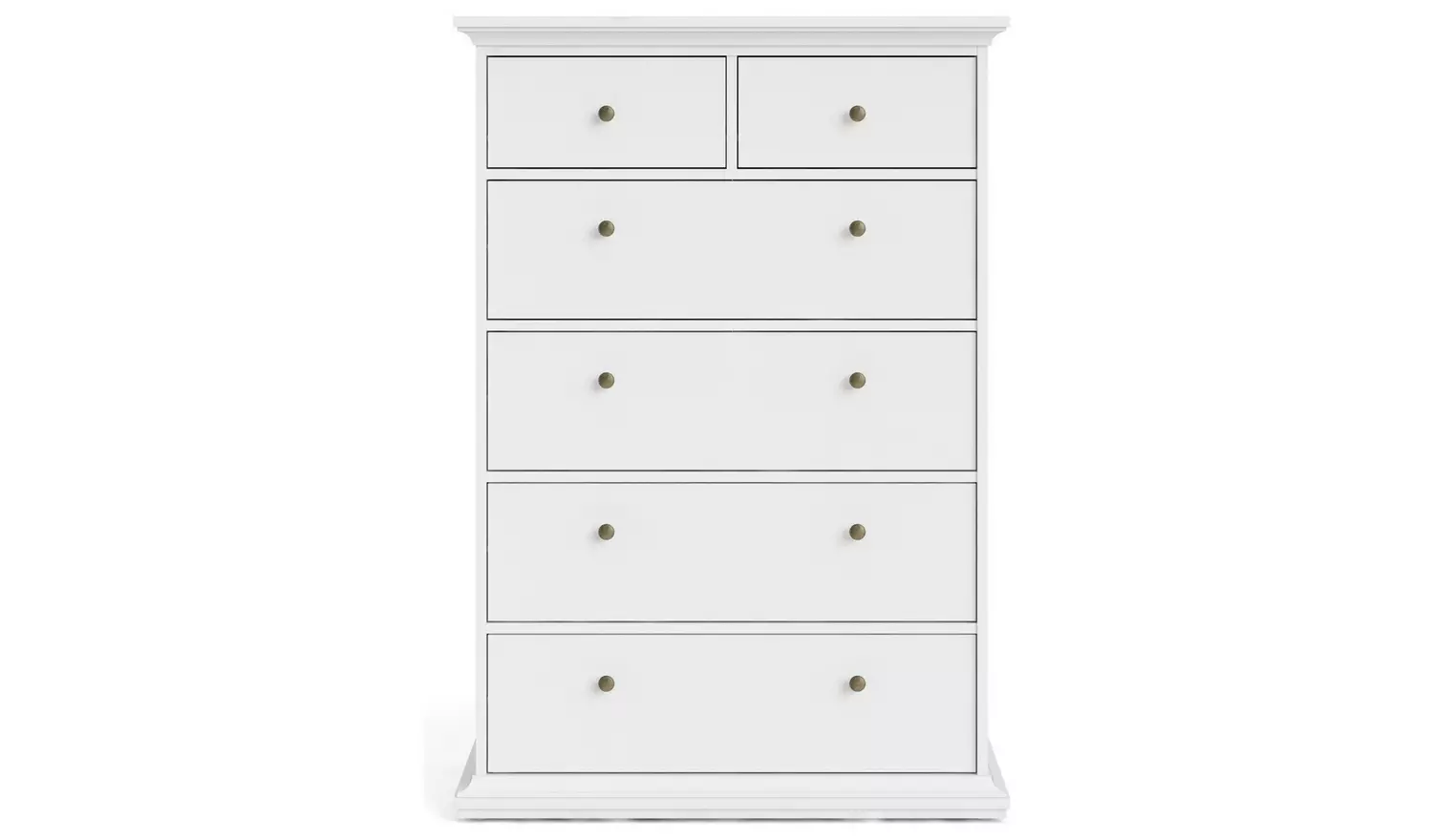 Tvilum Paris 6 Drawer Chest - White