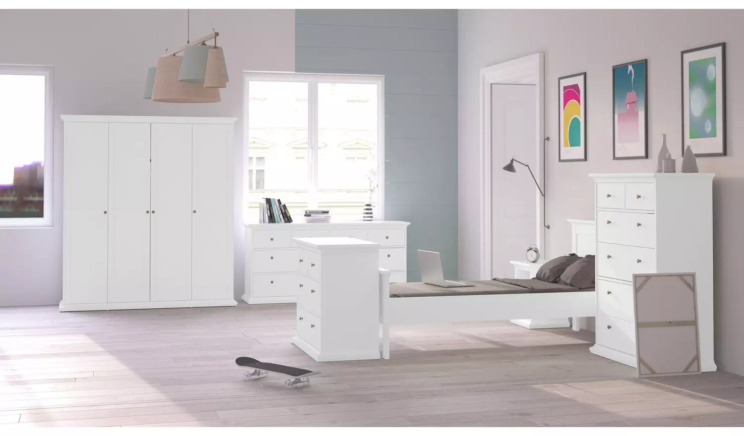 Tvilum Paris 6 Drawer Chest - White