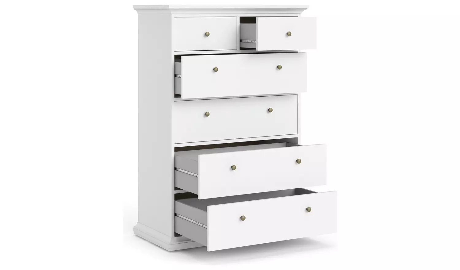 Tvilum Paris 6 Drawer Chest - White
