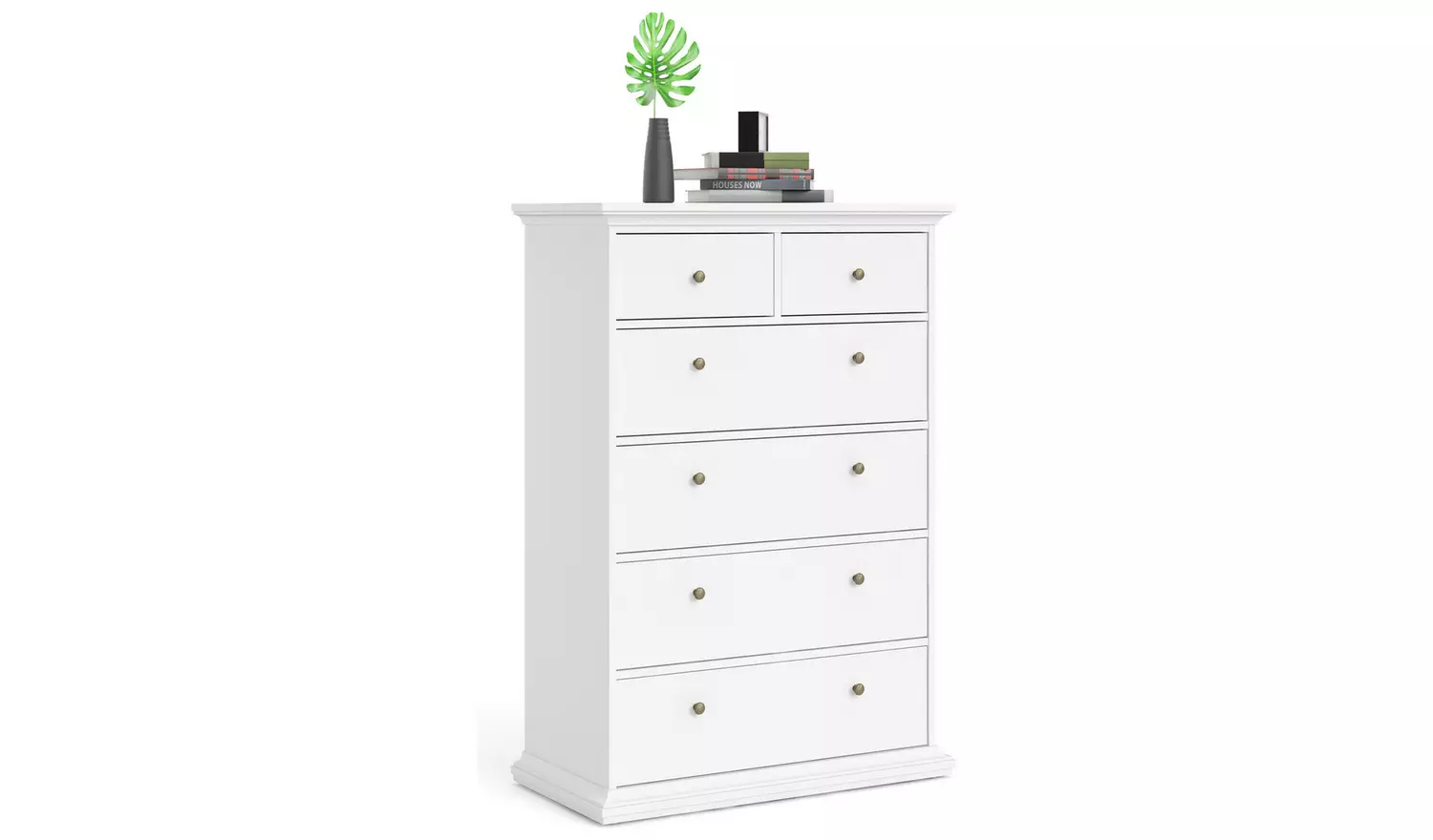 Tvilum Paris 6 Drawer Chest - White