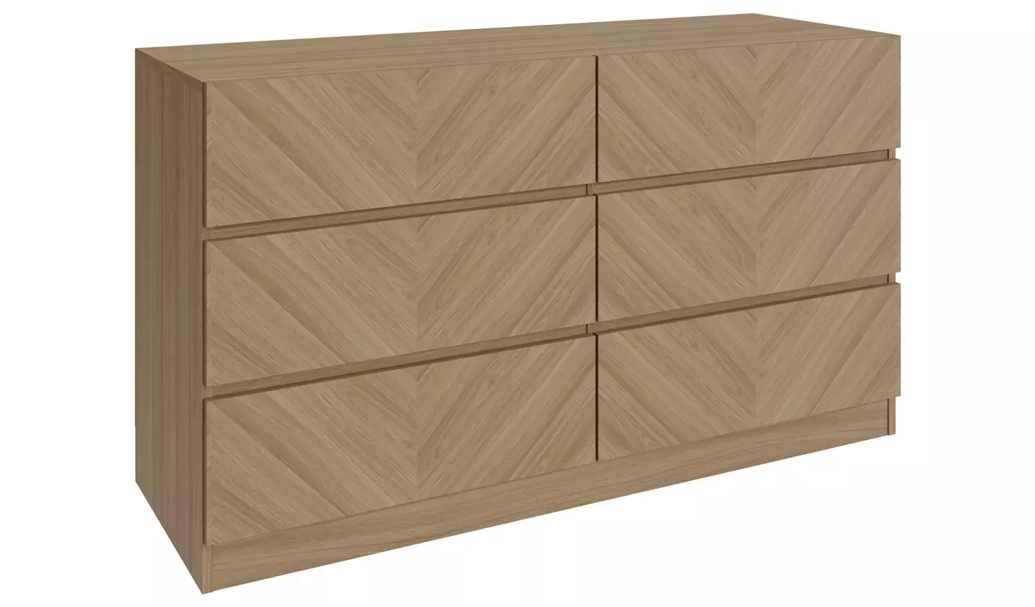 GFW Catania 6 Drawer Chest - Oak
