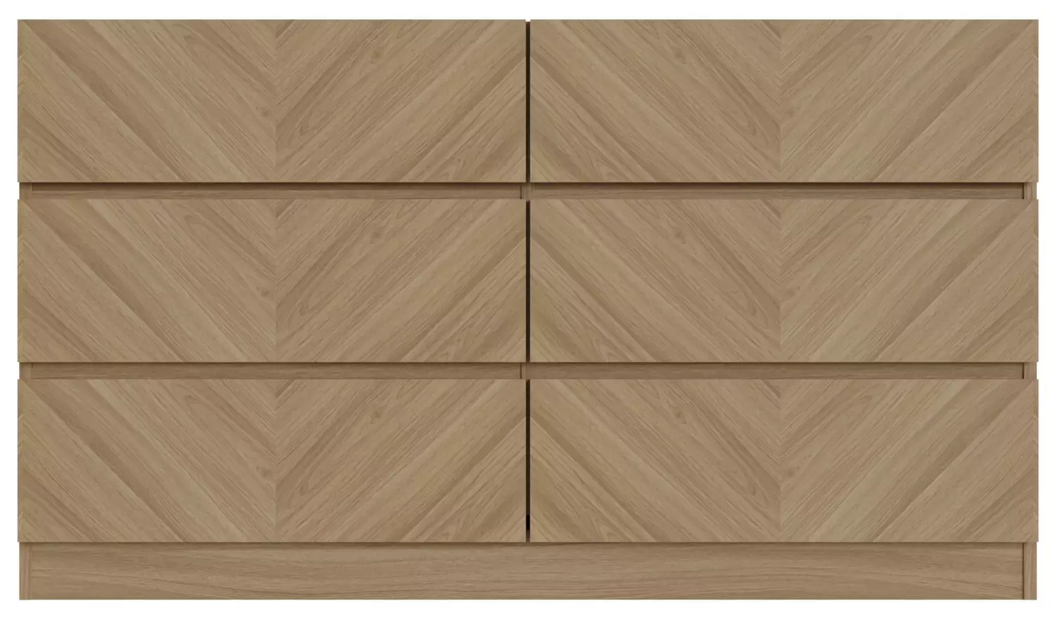 GFW Catania 6 Drawer Chest - Oak
