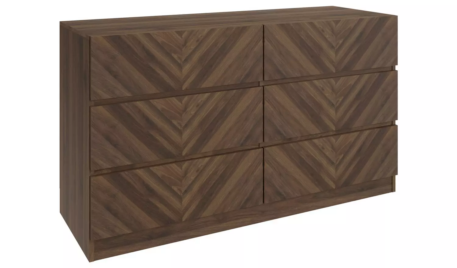 GFW Catania 6 Drawer Chest - Walnut