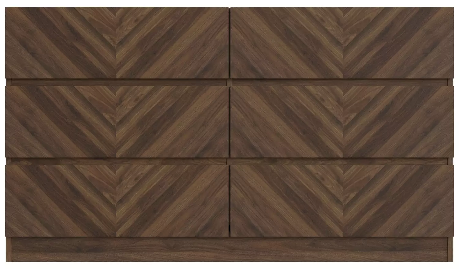 GFW Catania 6 Drawer Chest - Walnut