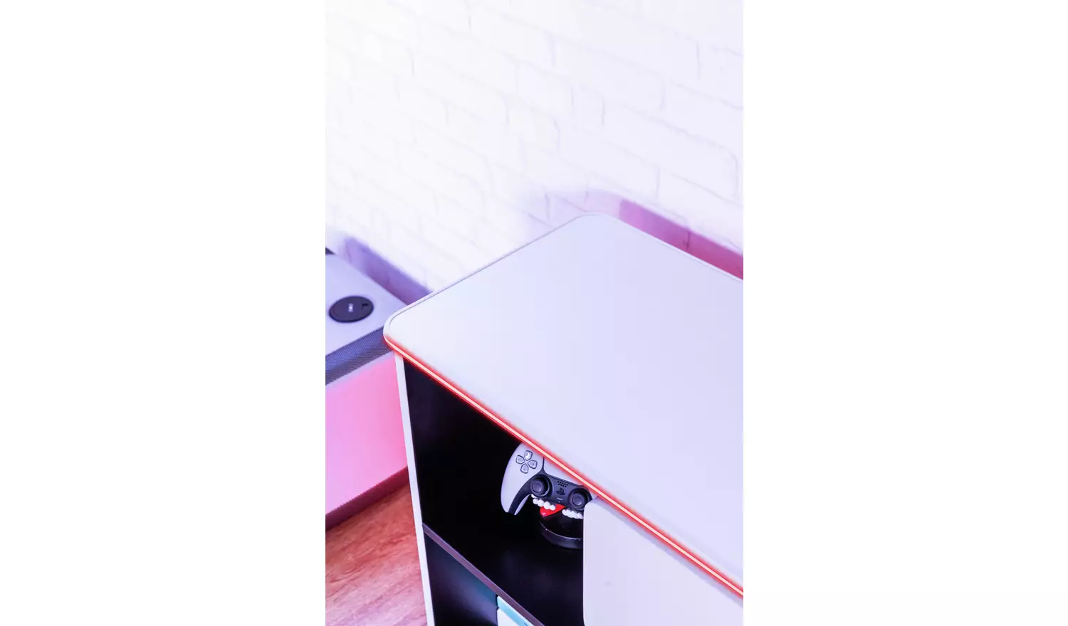 X Rocker Carbon Tek LED 3 Drawer Chest - White