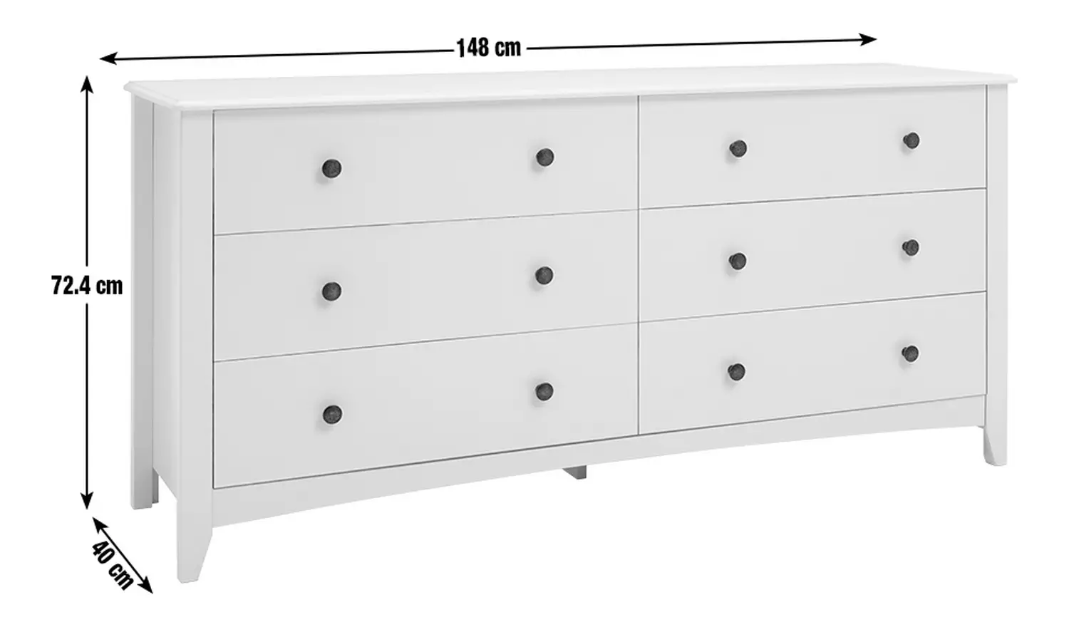 Habitat Minato 6 Drawer Chest - White