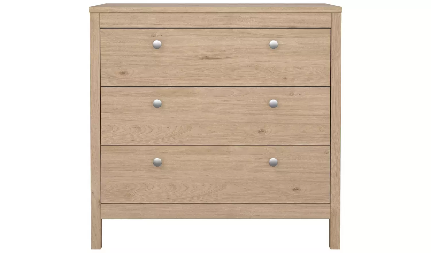 Tvilum Madrid 3 Drawer Chest - Oak