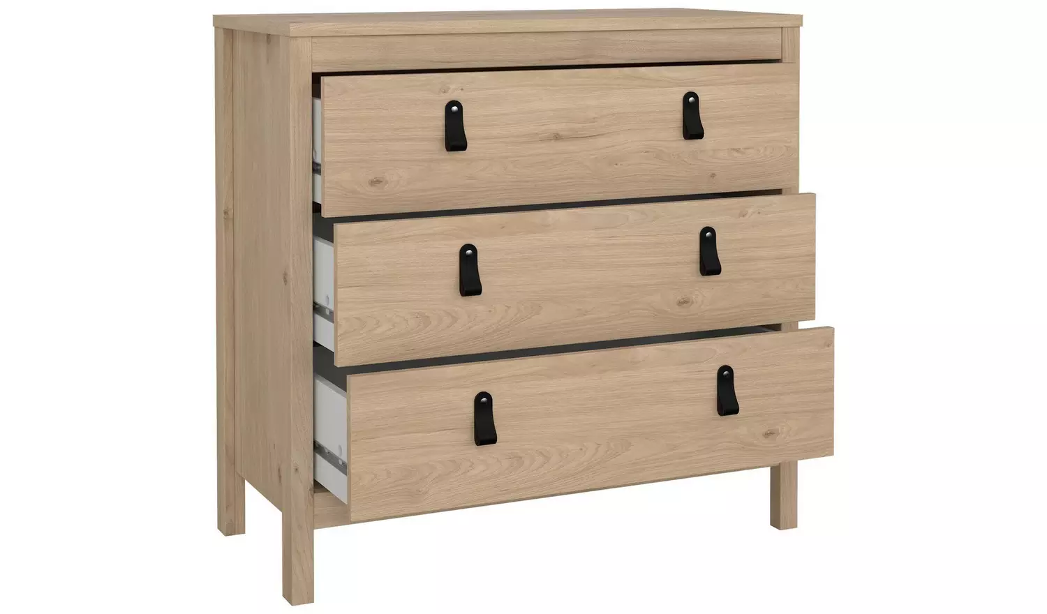 Tvilum Madrid 3 Drawer Chest - Oak