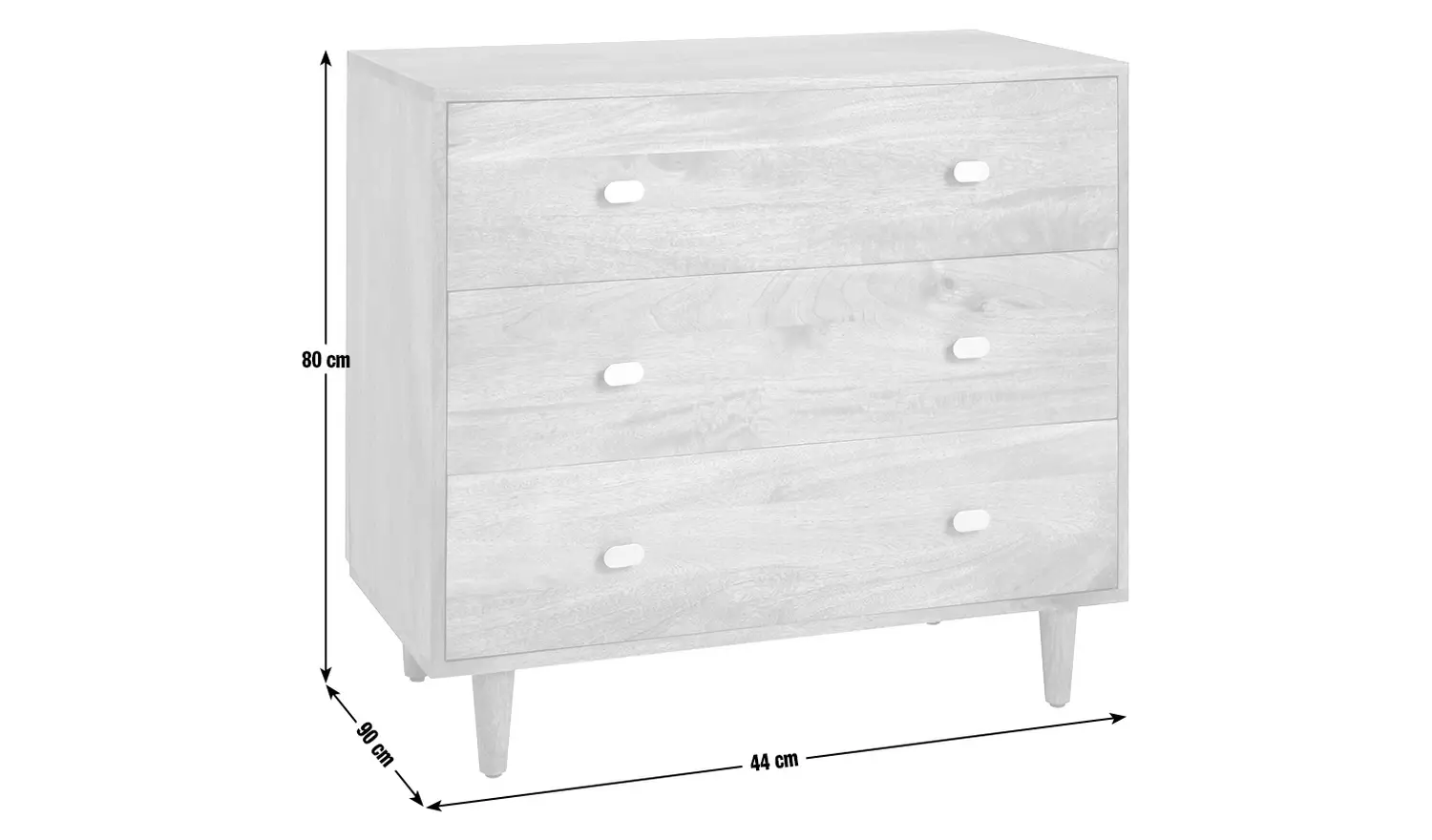 Habitat Armi 3 Drawer Chest - Mango