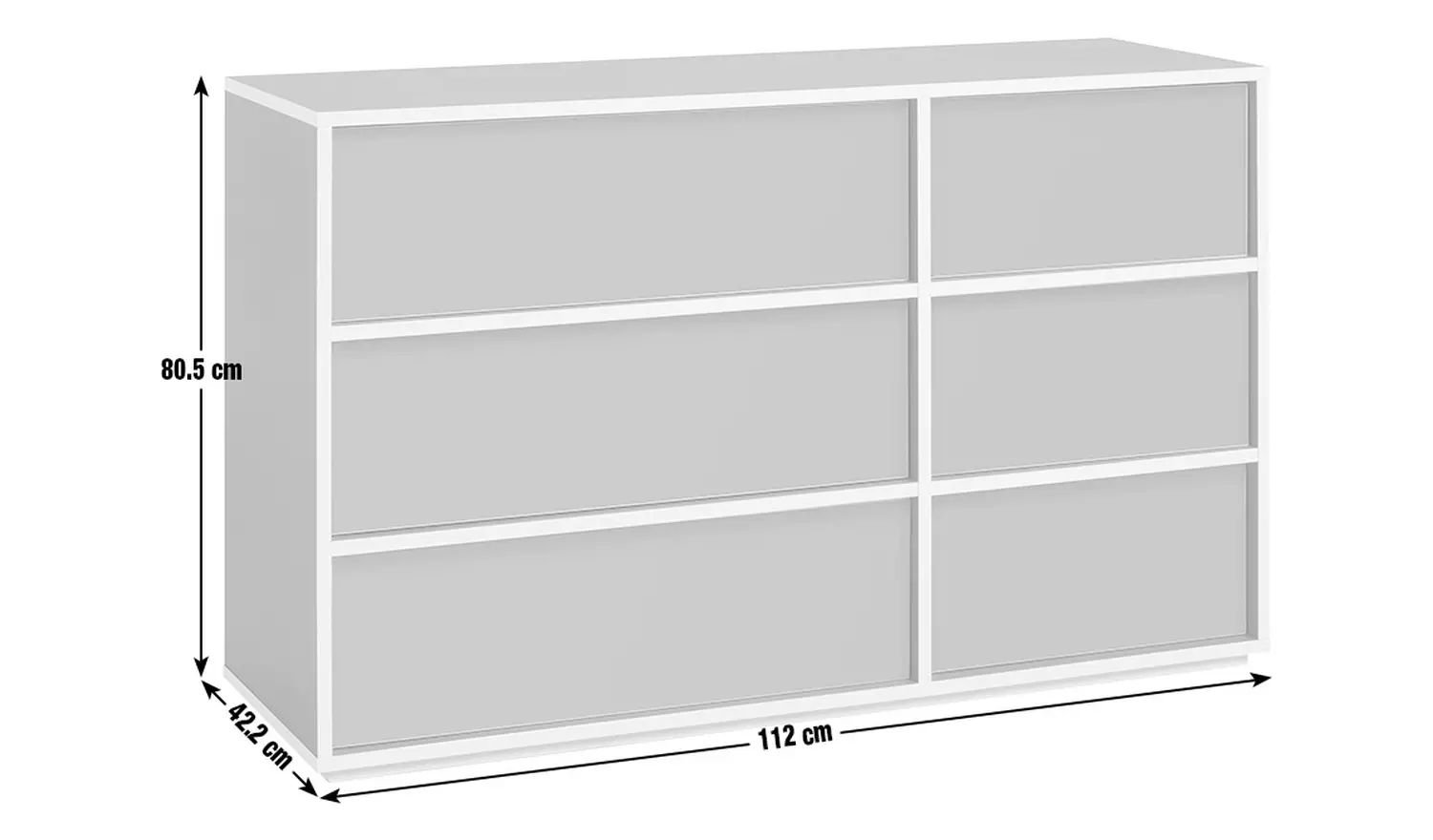 Habitat Edale 6 Drawer Chest - Light Blue