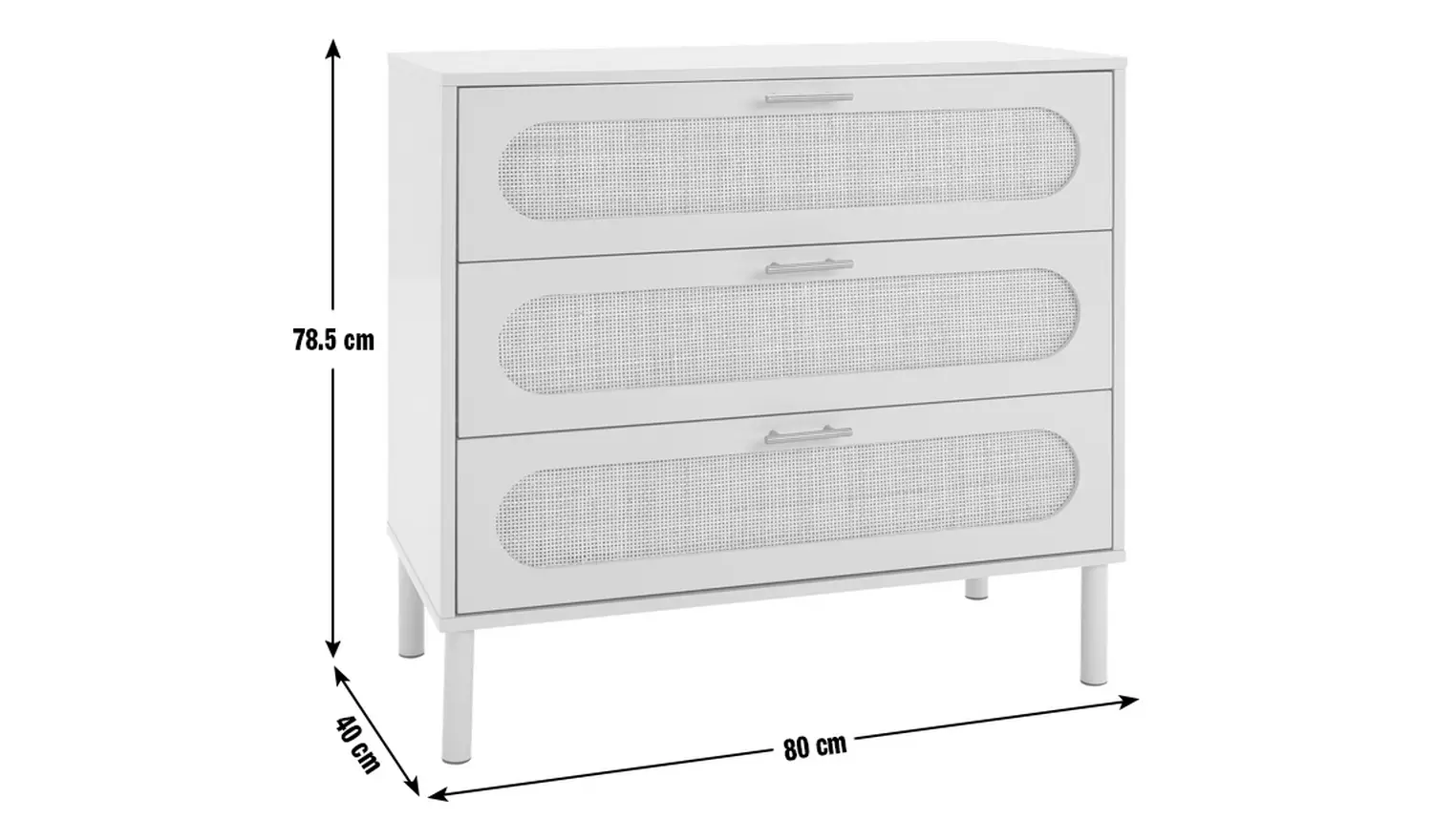 Habitat Monica 3 Drawer Chest - Grey