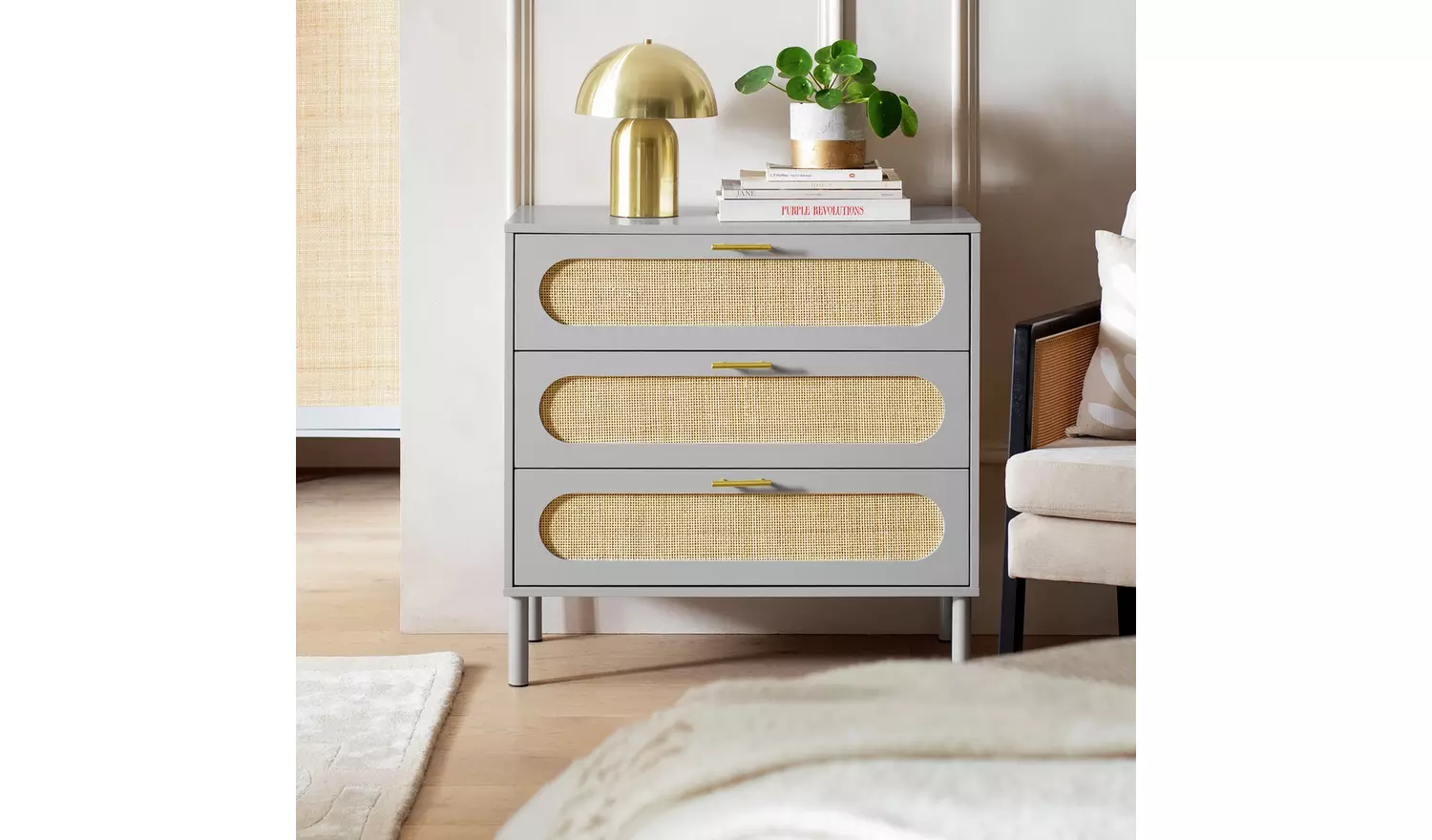 Habitat Monica 3 Drawer Chest - Grey