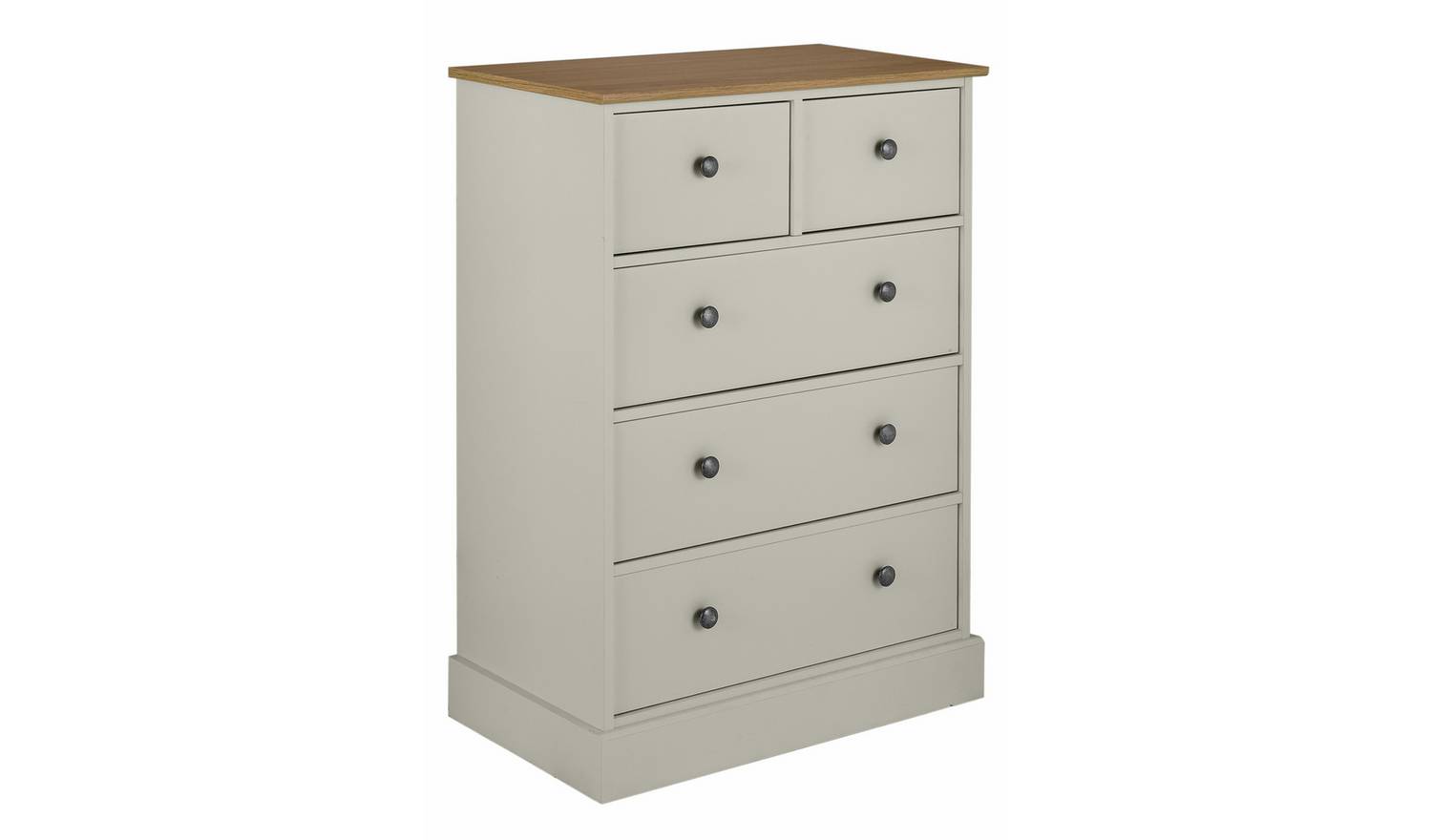 Argos Home Kensington 5 Drawer Chest - Grey & Oak