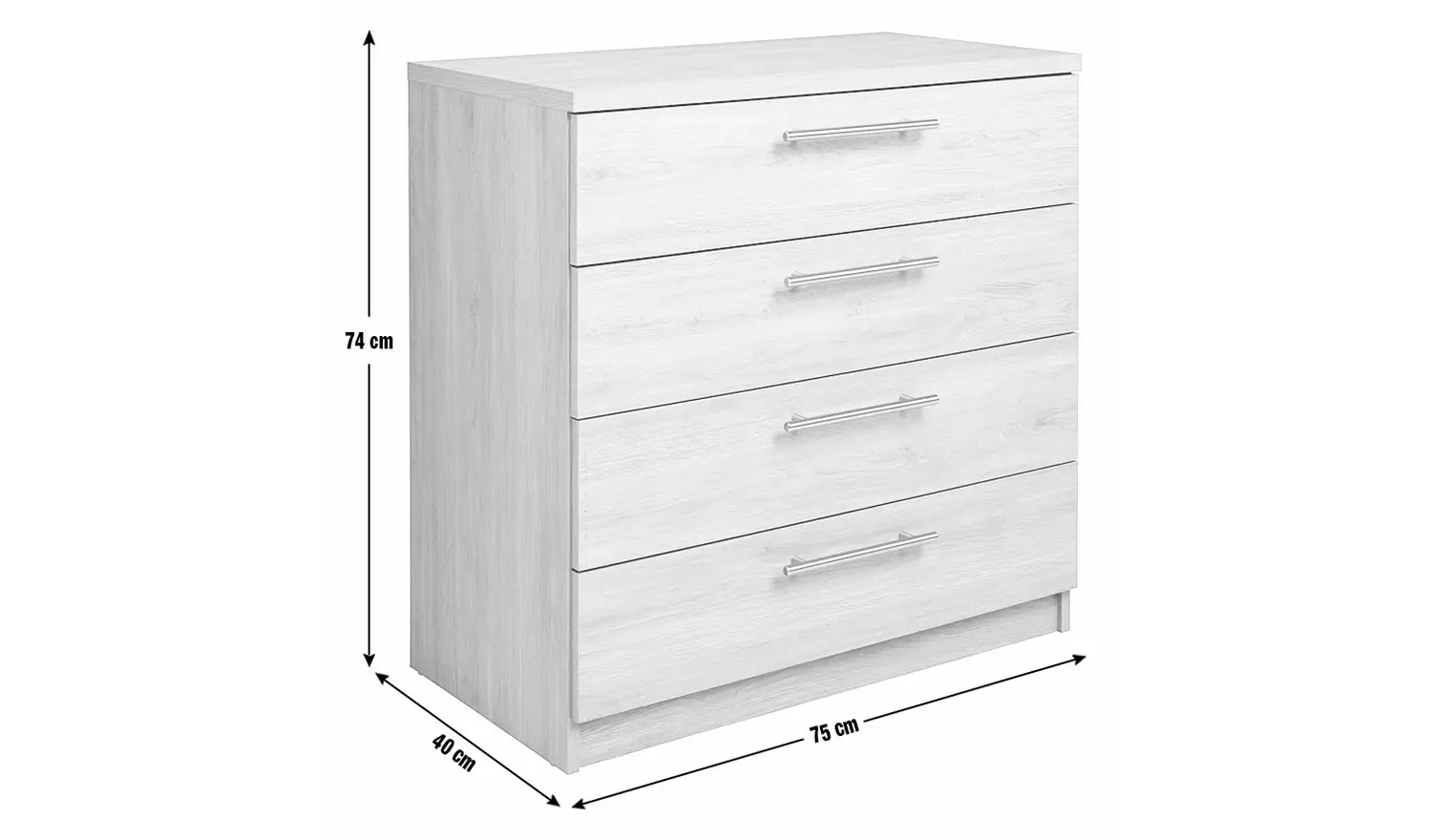 Argos Home Brisbane 4 Drawer Chest – Oak