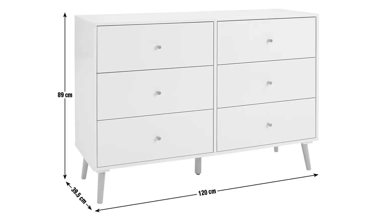 Habitat Otto 6 Drawer Chest - White