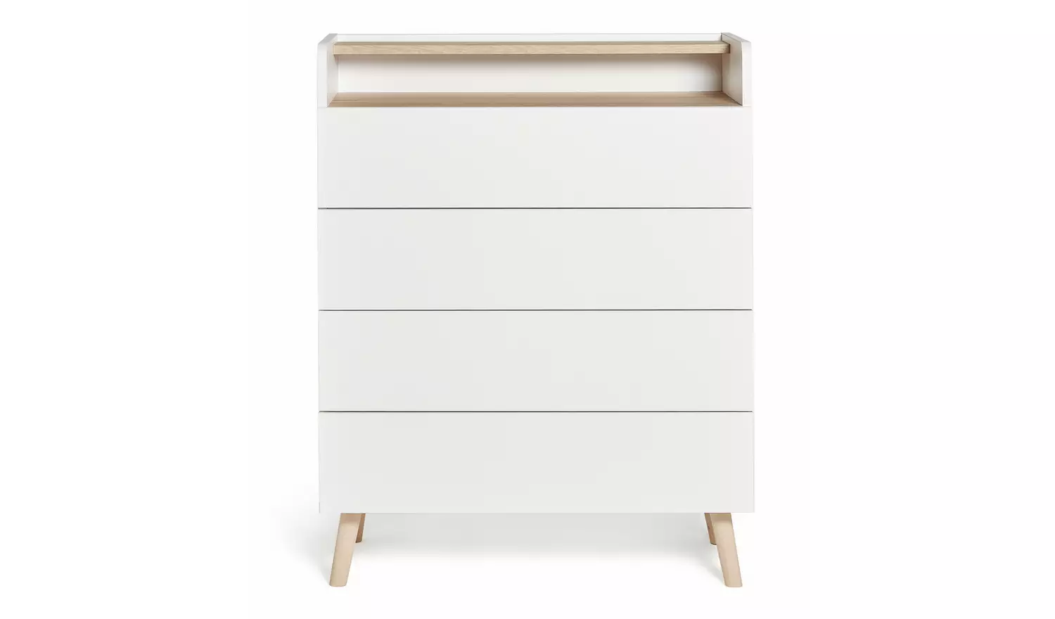 Habitat Skandi 4 Drawer Chest with Shelf - White Two Tone