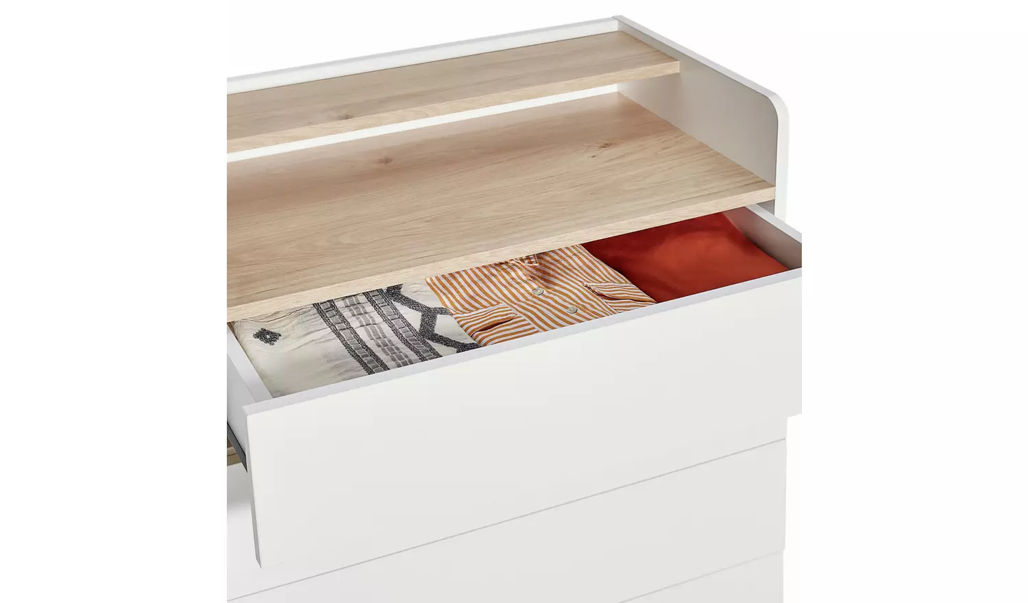Habitat Skandi 4 Drawer Chest with Shelf - White Two Tone