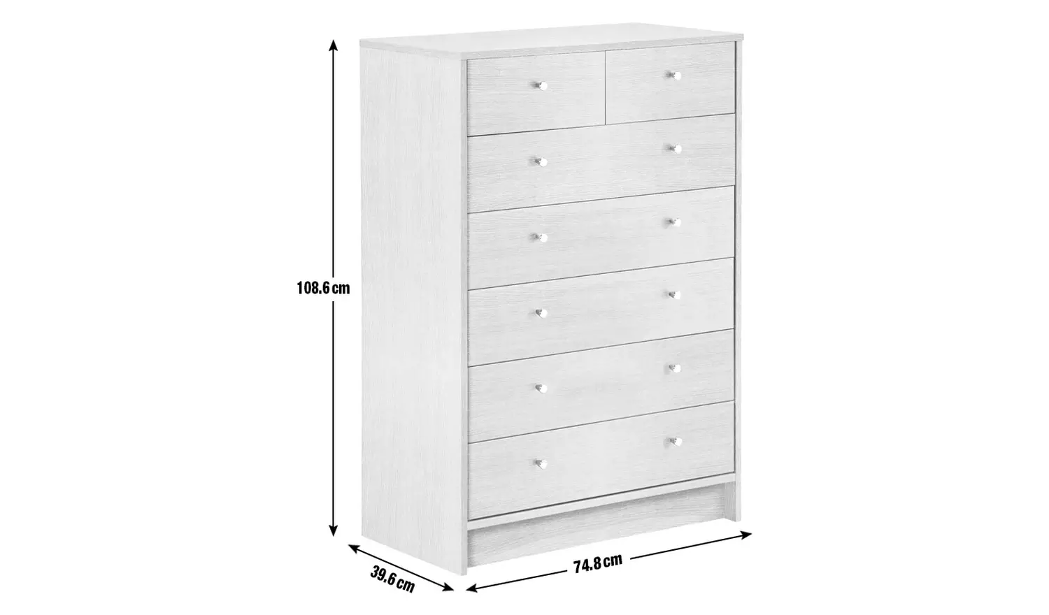 Argos Home Malibu 7 Drawer Chest - Oak Effect
