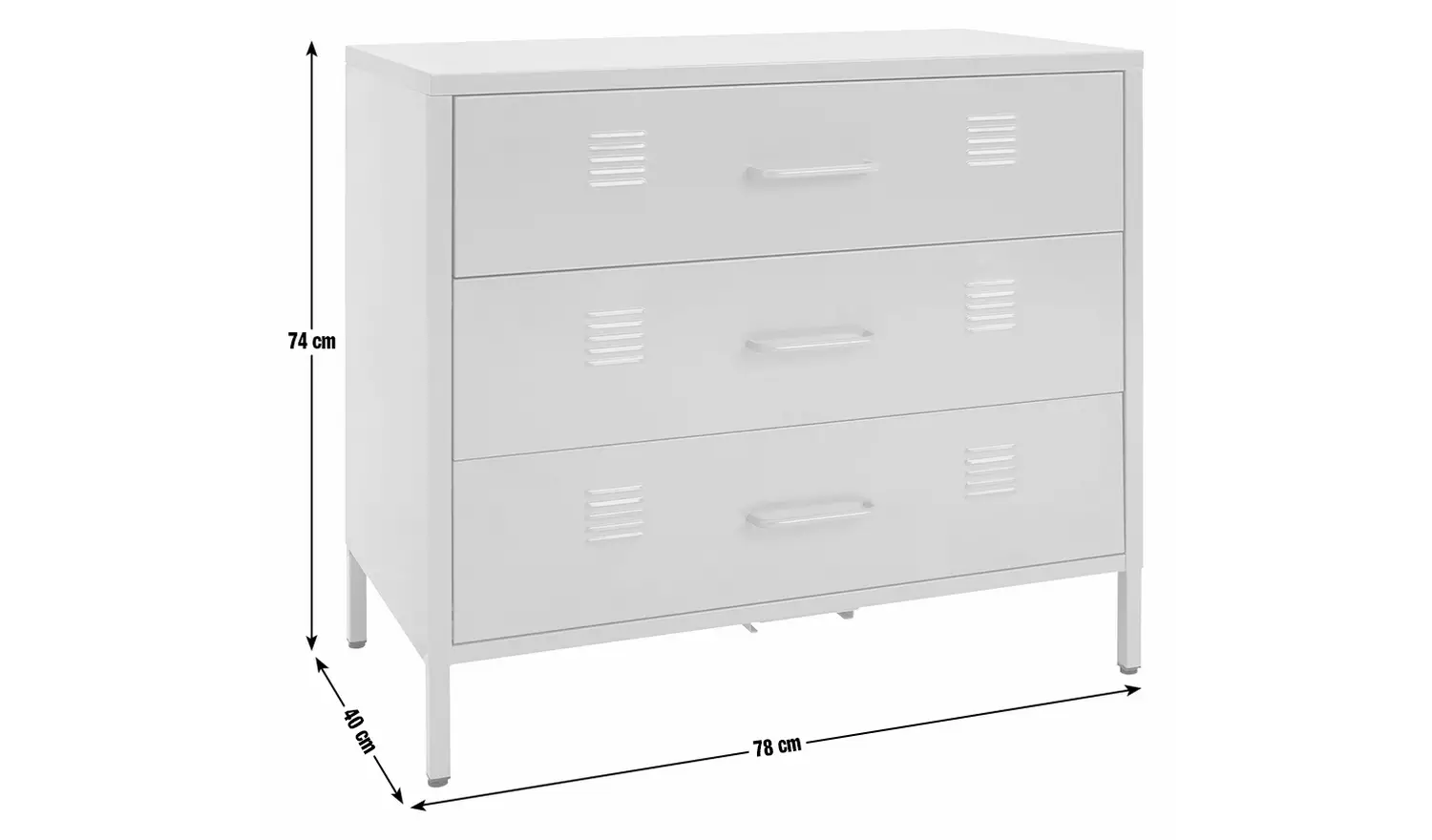 Habitat Stevie 3 Drawer Chest - Mustard