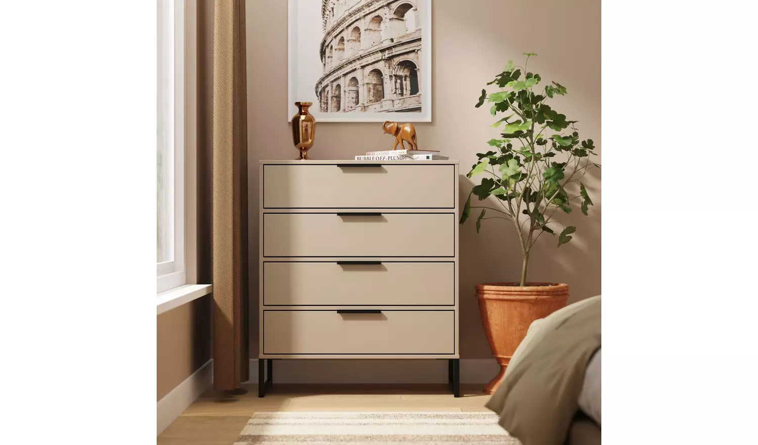 Livara Messina 4 Drawer Chest - Beige