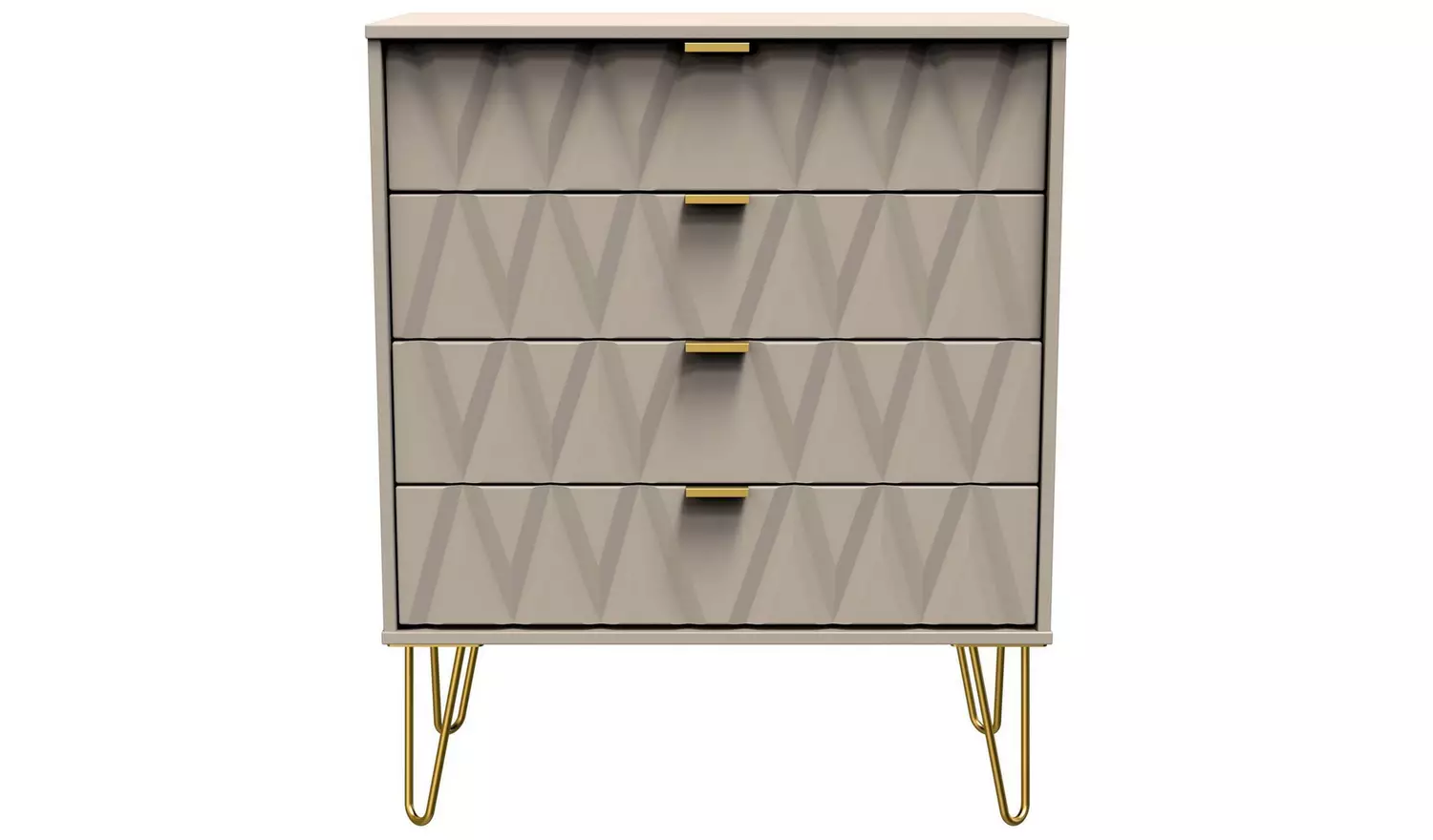 Livara Shimmer 4 Drawer Chest - Beige