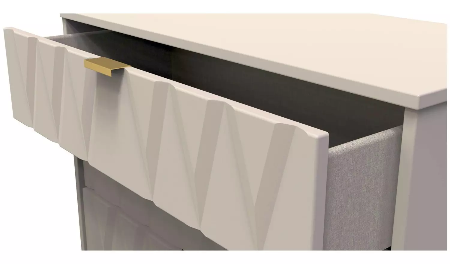 Livara Shimmer 4 Drawer Chest - Beige