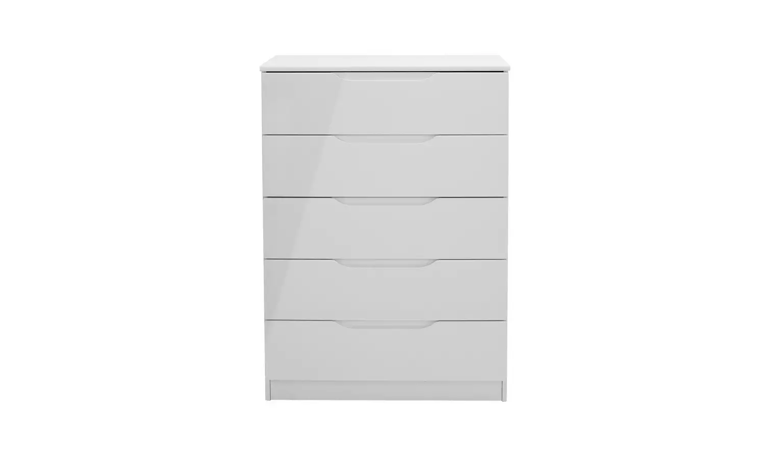 Legato 5 Drawer Chest - Grey Gloss.