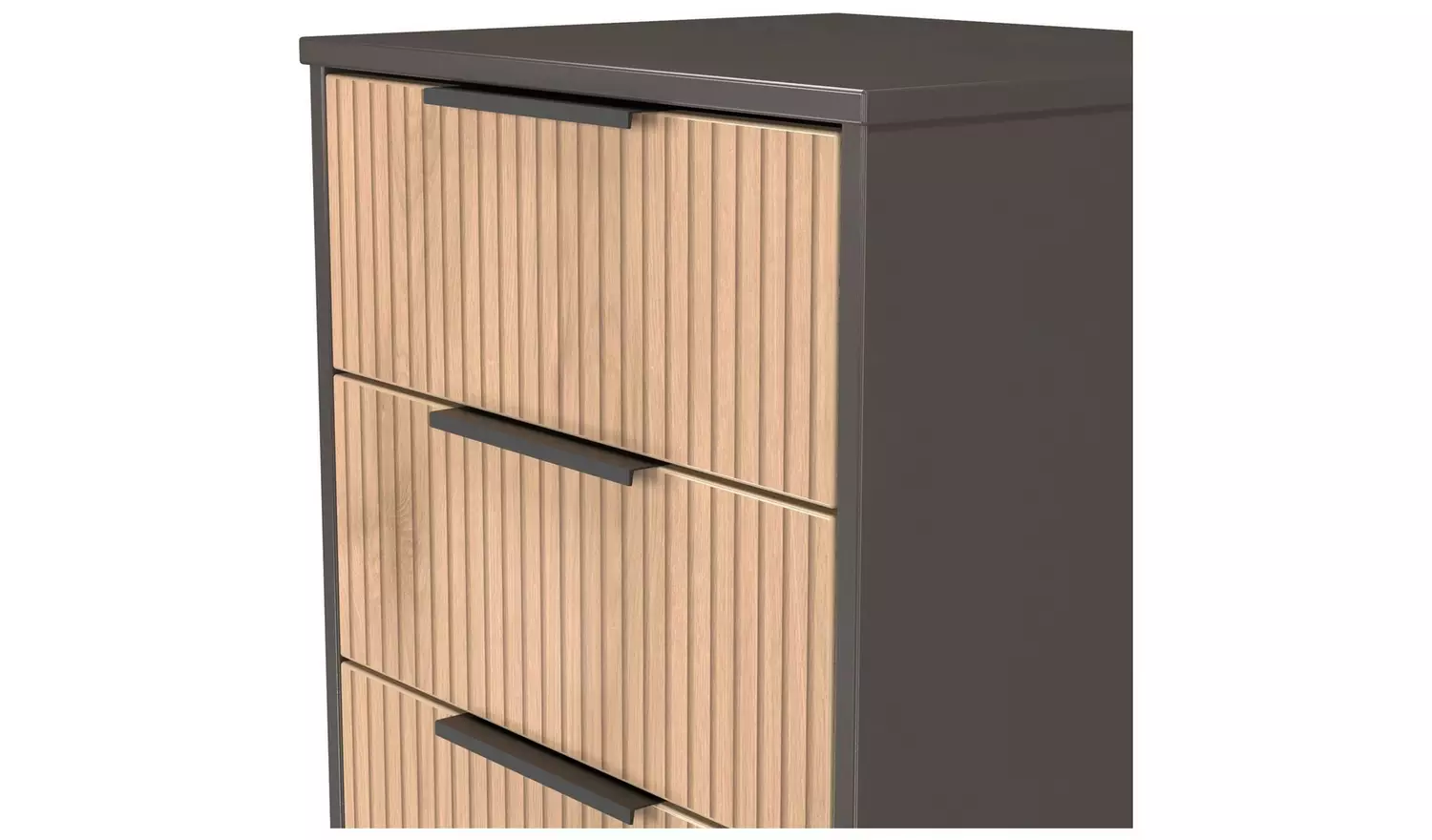 Livara Bergen 5 Drawer Tallboy - Dark Grey