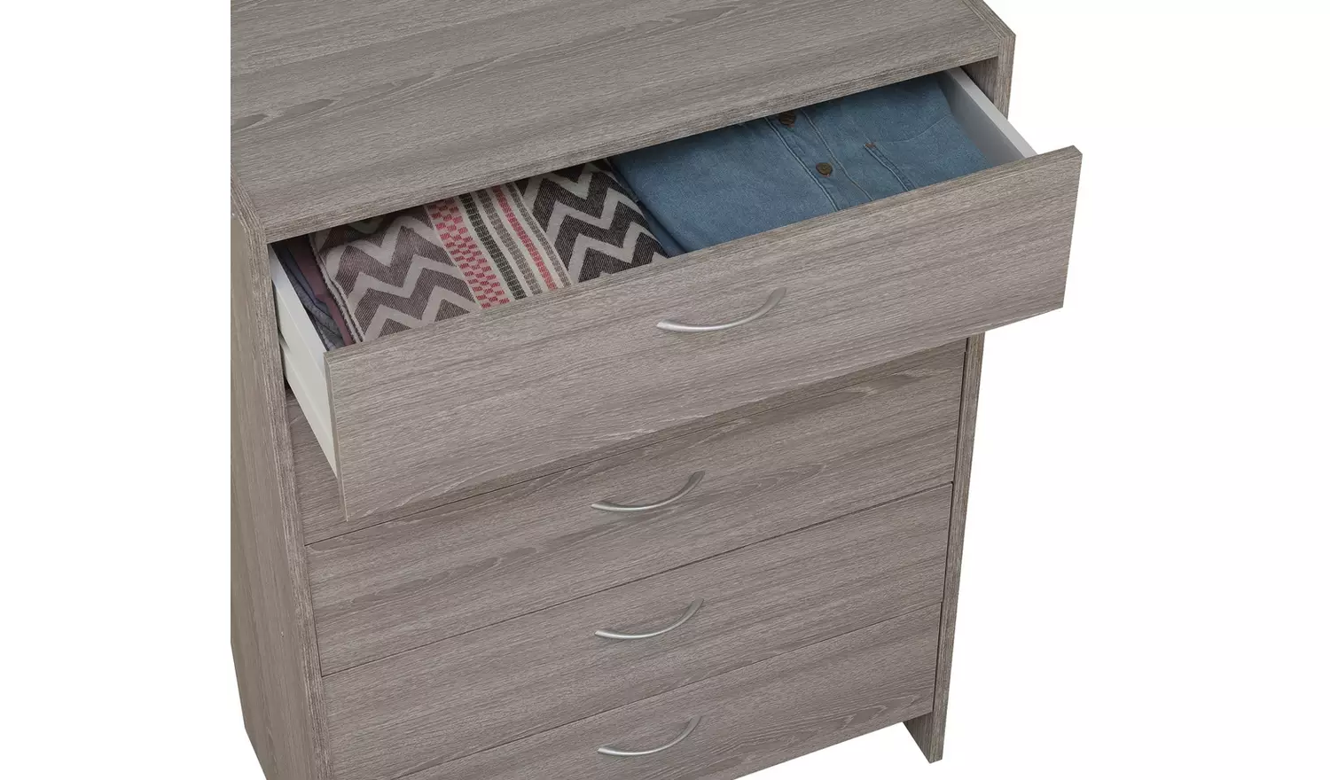 Argos Home Seville 5 Drawer Chest - Grey Oak Effect
