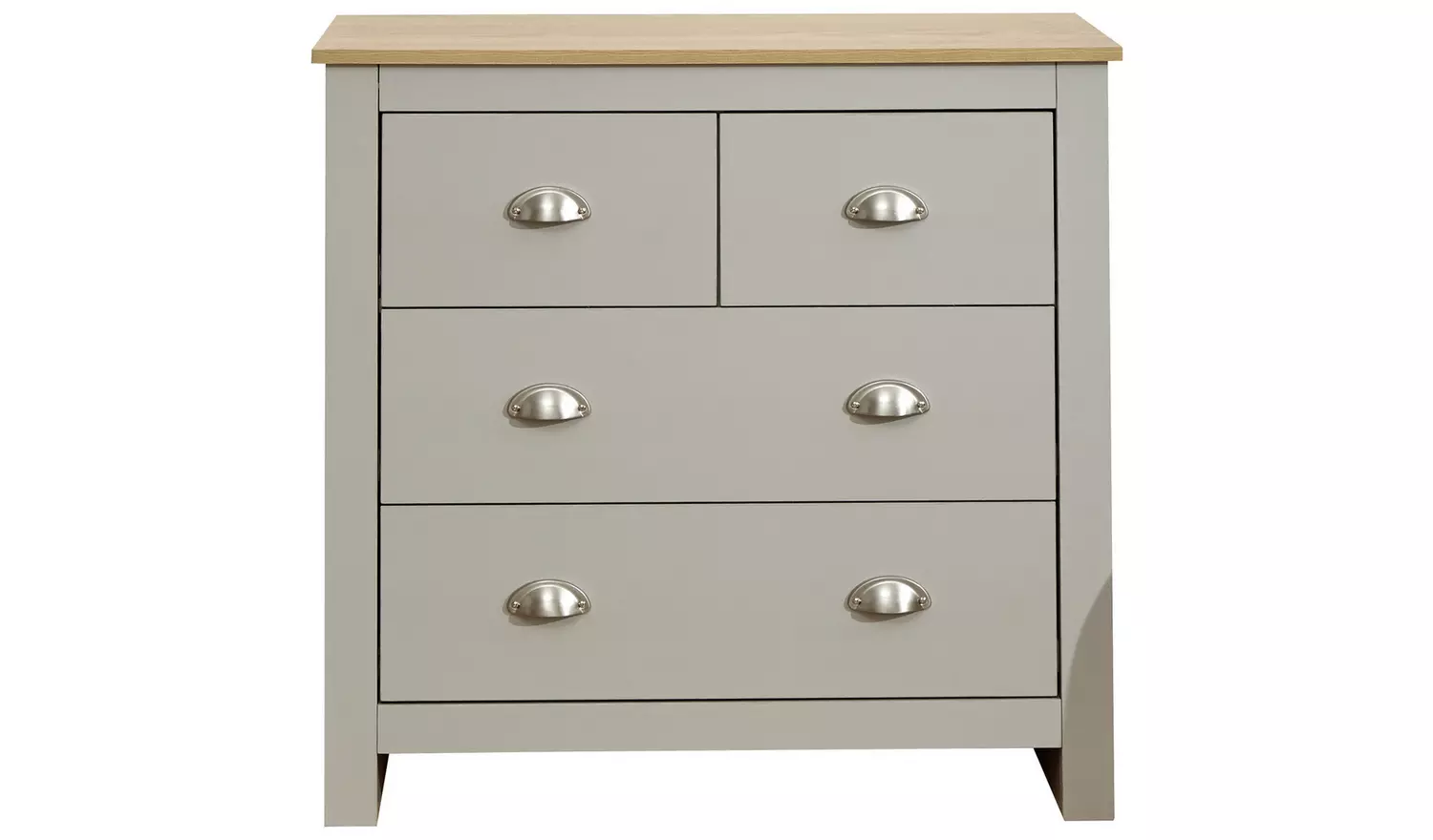 GFW Lancaster 4 Drawer Chest - Grey