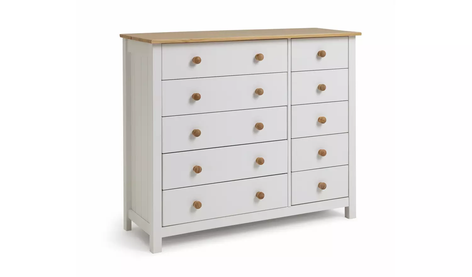 Argos Home Scandinavia 10 Drawer Chest - Pine & White