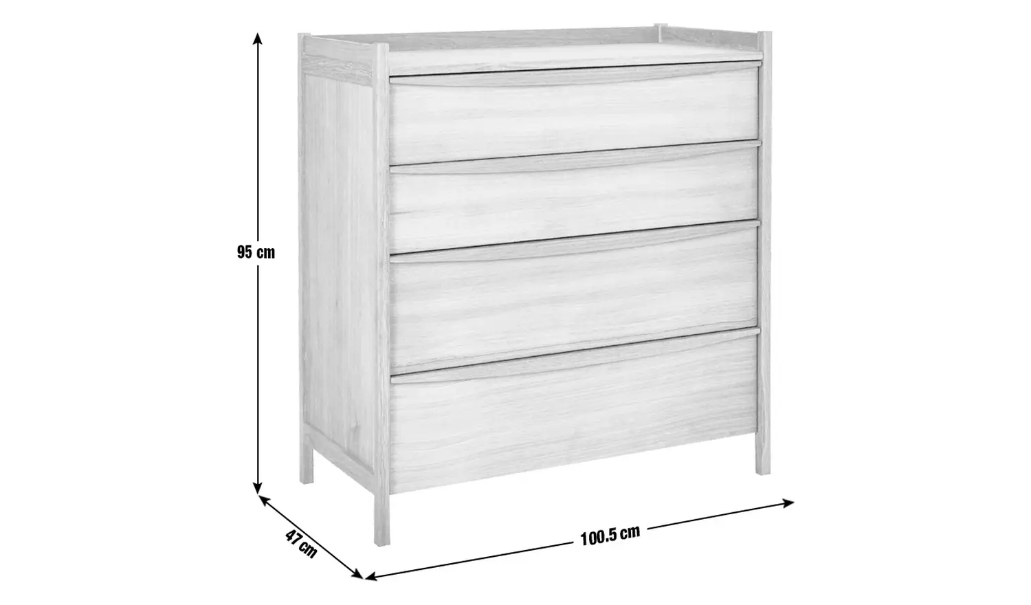 Habitat Derwent 4 Drawer Chest - Oak