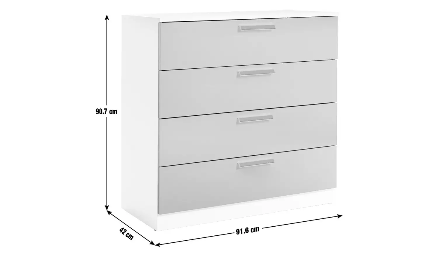 Habitat Munich 4 Drawer Chest - Anthracite