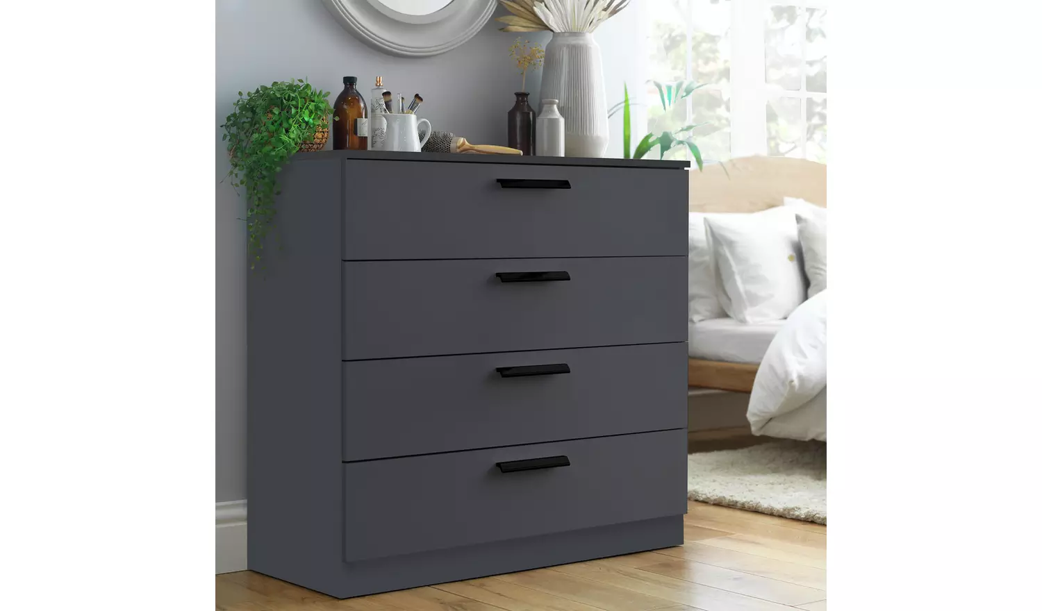Habitat Munich 4 Drawer Chest - Anthracite