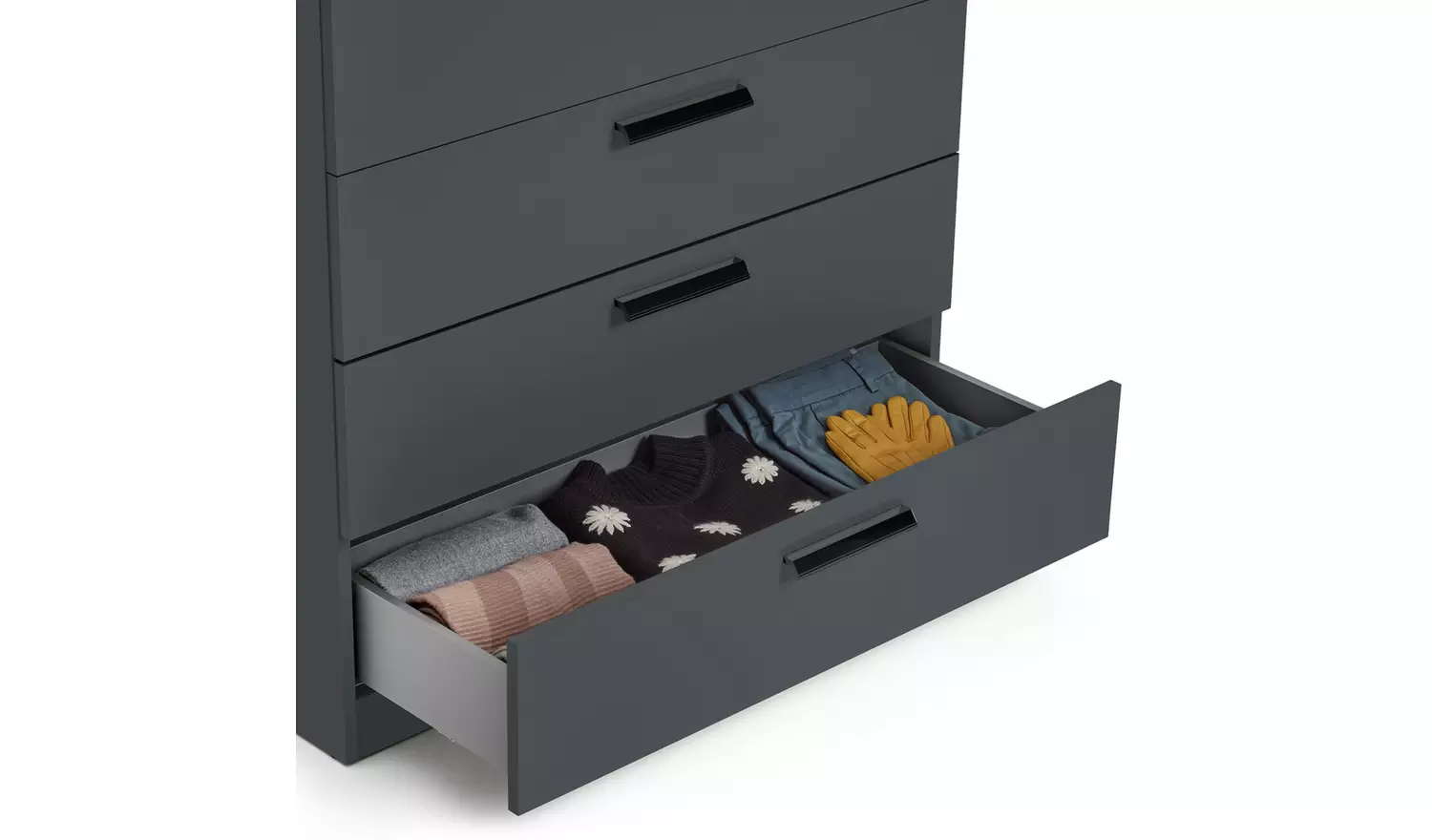 Habitat Munich 4 Drawer Chest - Anthracite