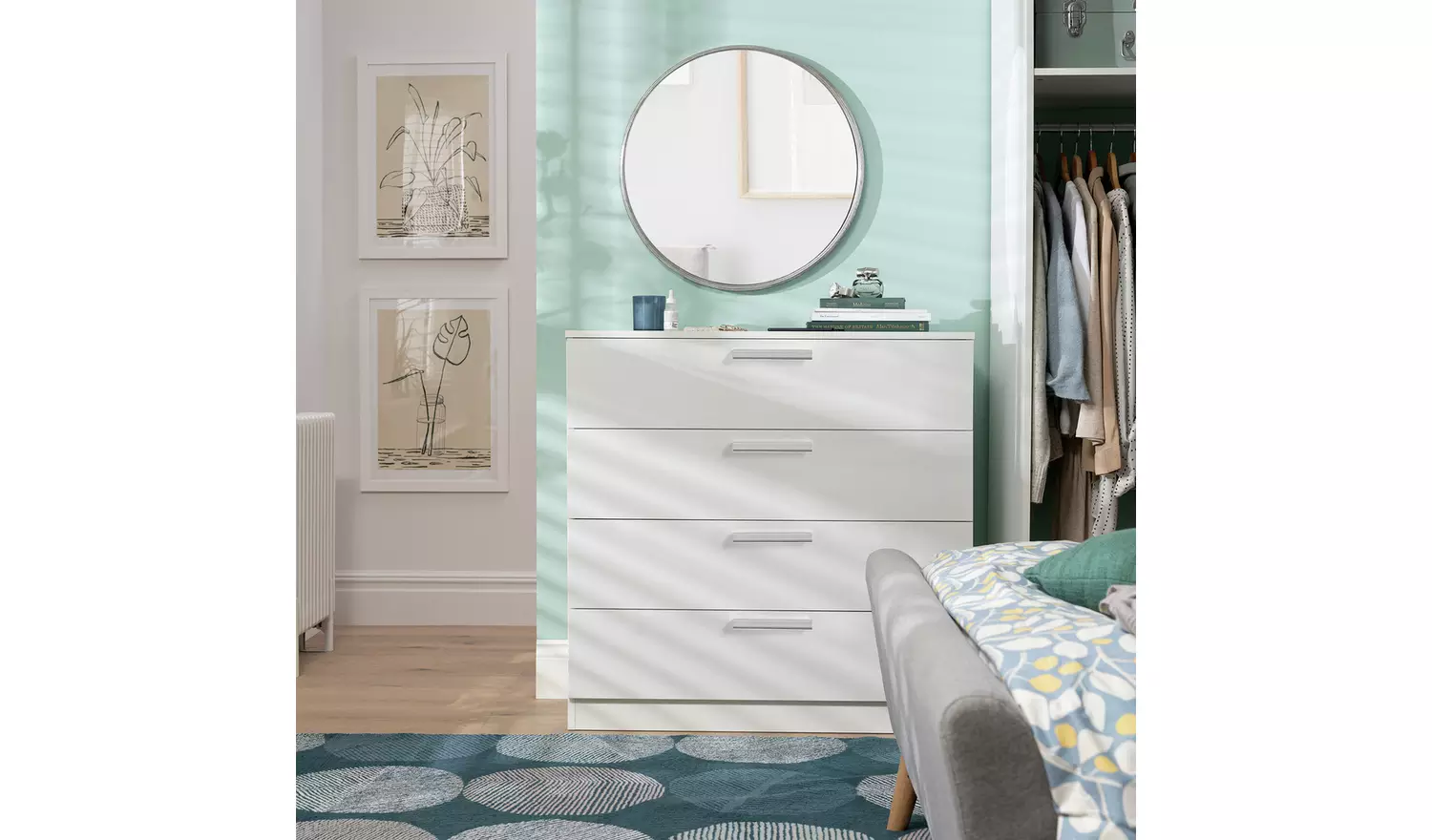 Habitat Munich 4 Drawer Chest - White