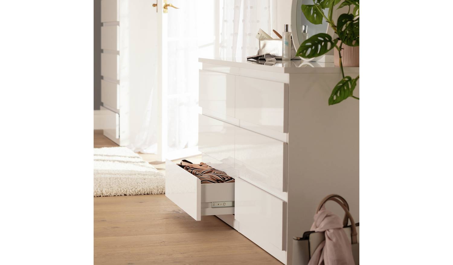 Argos Home Jenson 6 Drawer Chest - White Gloss