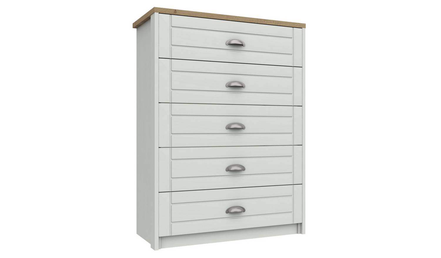 Kielder 5 Drawer Chest - White