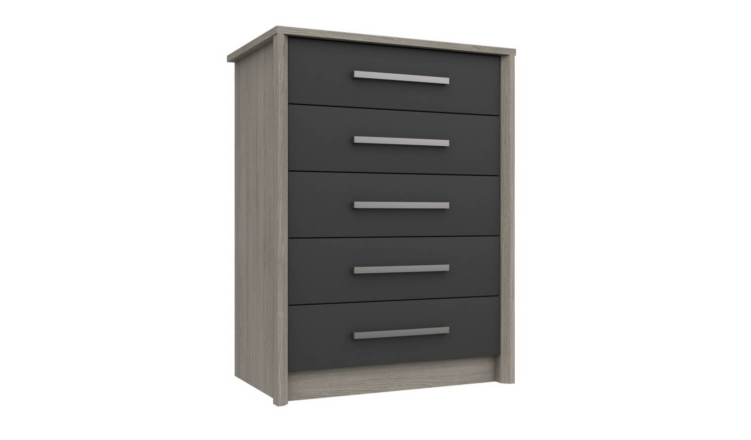 Grasmere 5 Drawer Chest - Dark Grey