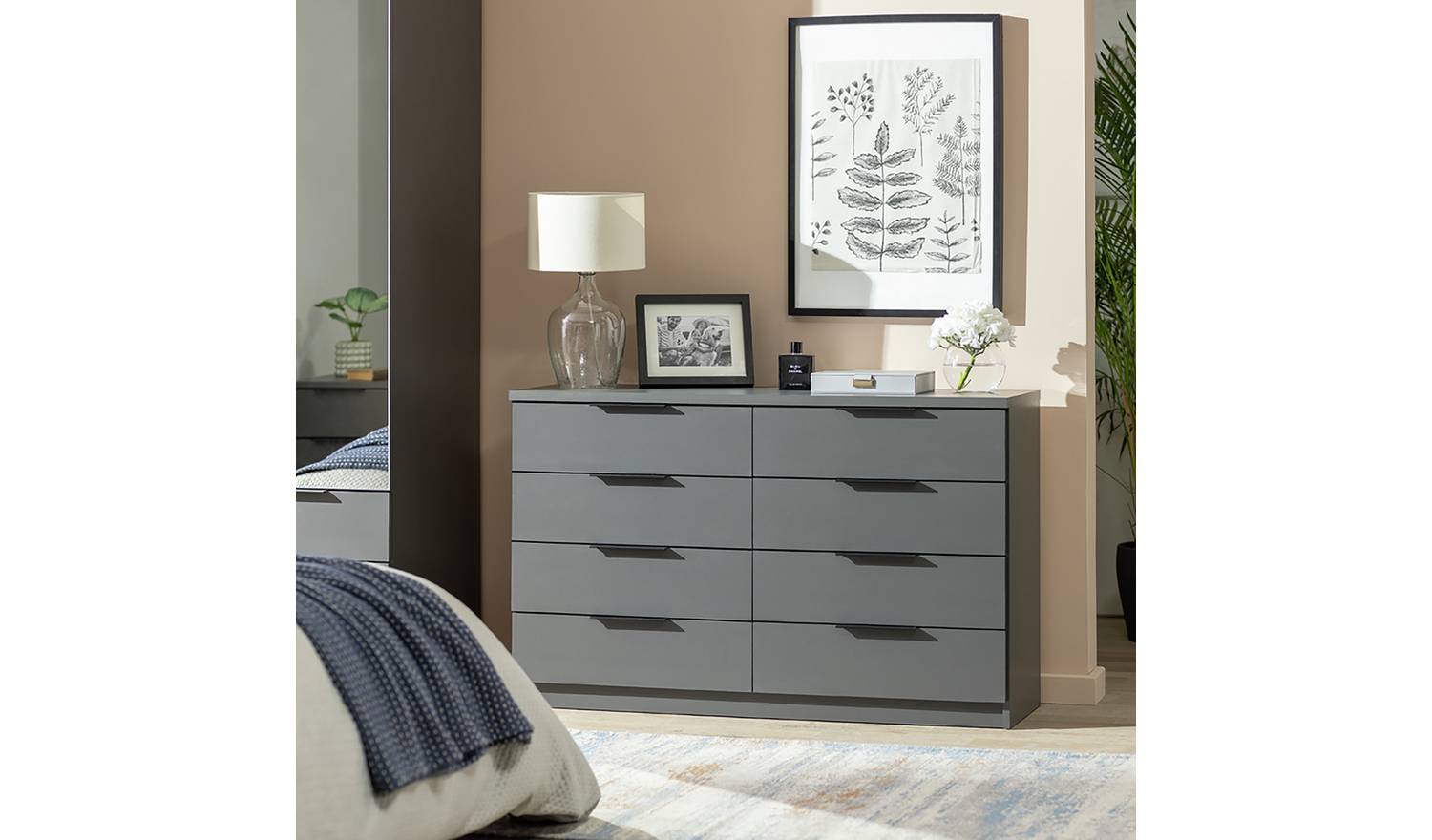 Argos Home Hallingford 8 Drawer Chest - Anthracite