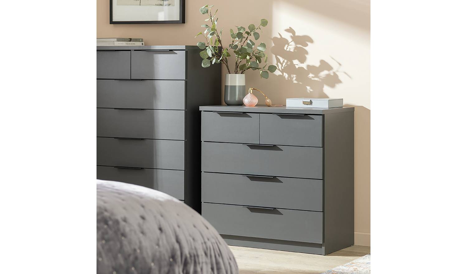 Argos Home Hallingford 5 Drawer Chest - Anthracite