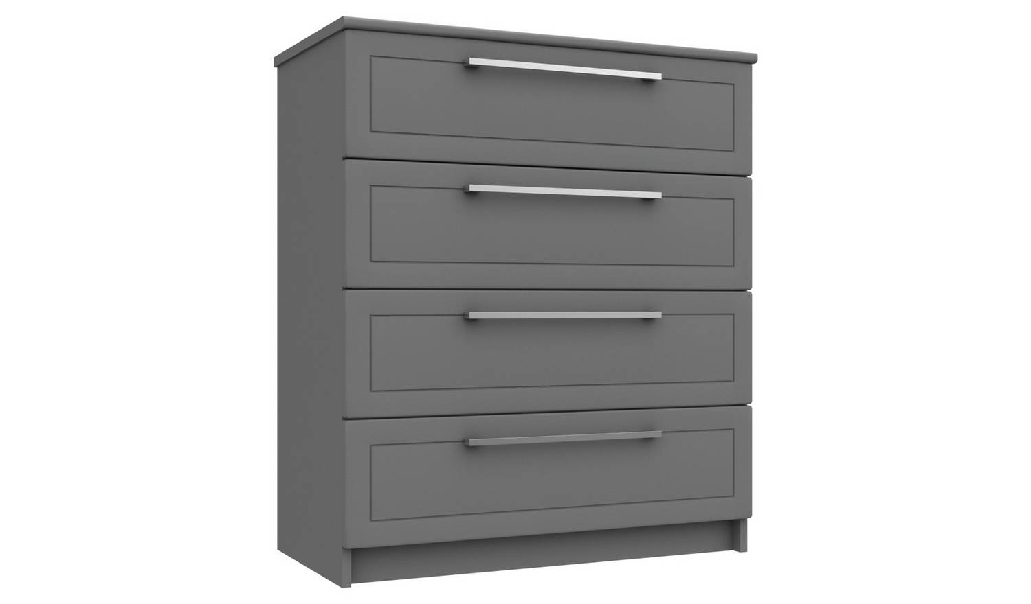 Hatfield 4 Drawer Chest - Dark Grey Gloss