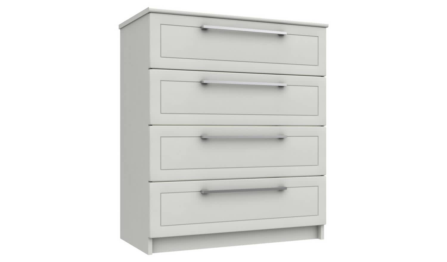 Hatfield 4 Drawer Chest - White Gloss
