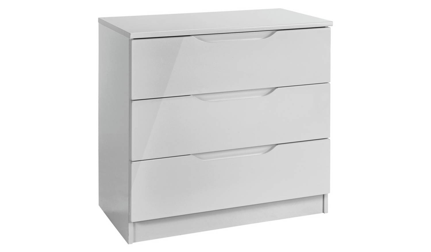 Legato 3 Drawer Chest - Grey Gloss