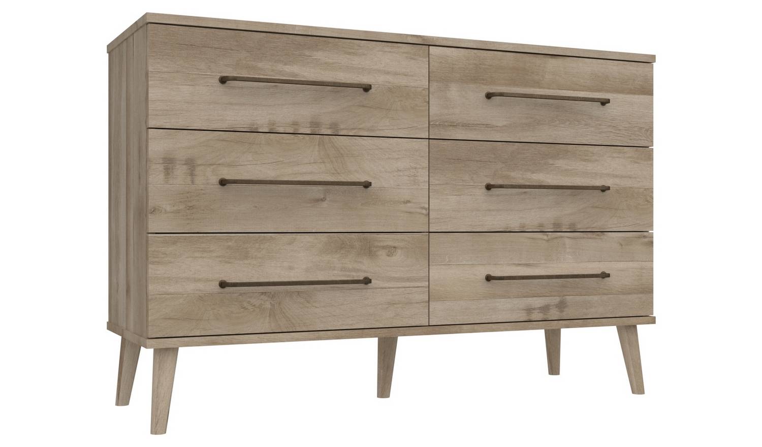 Sherwood 6 Drawer Chest - Oak