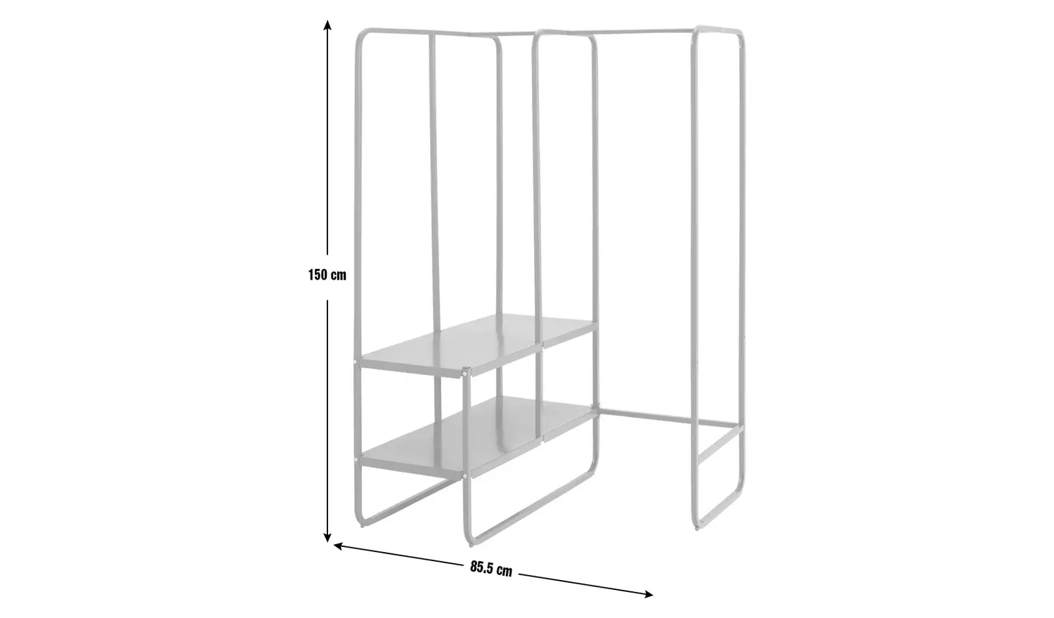 Habitat Lorelei 2 Shelves Rail Corner - Green