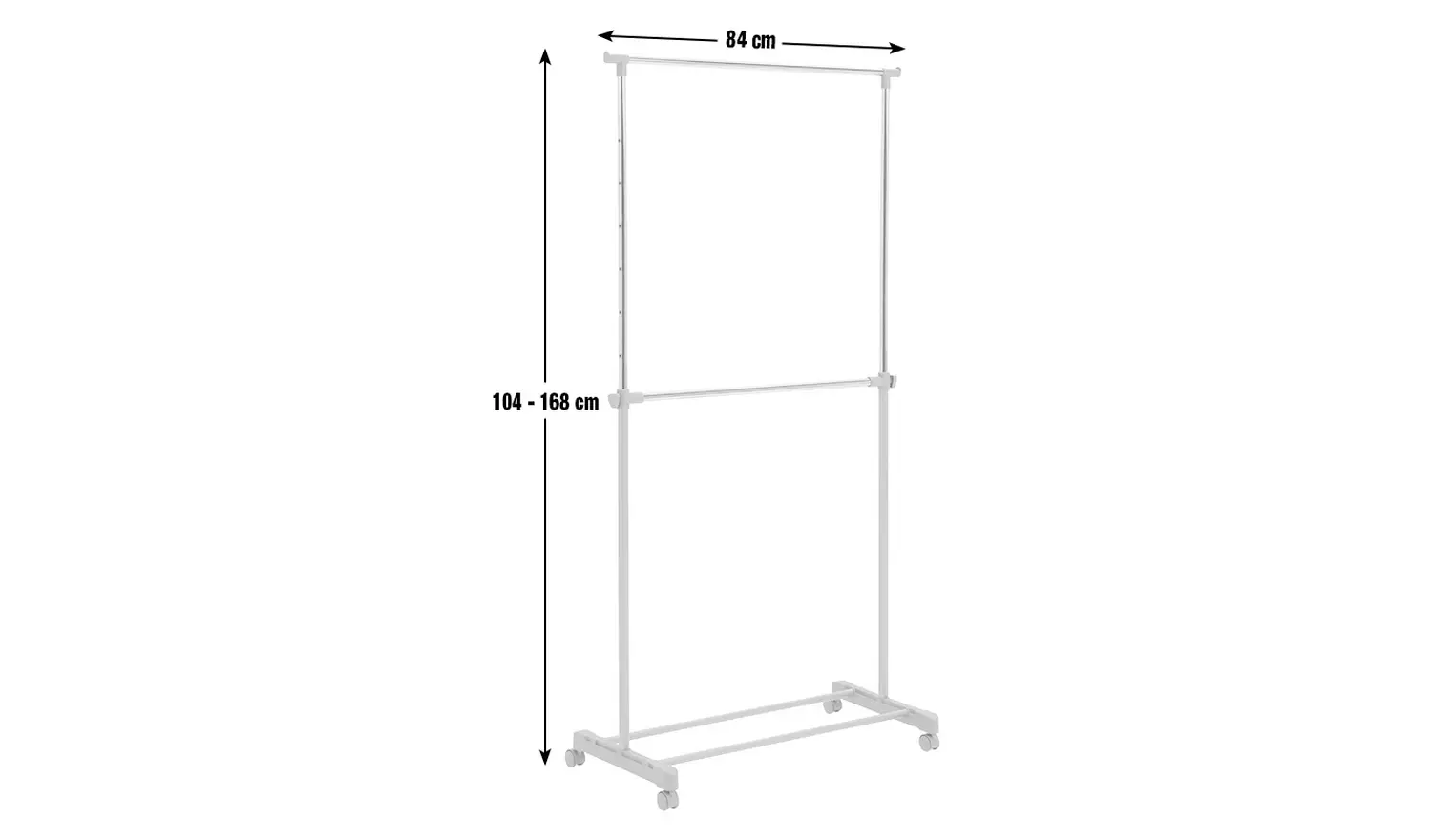 Argos Home Double Clothes Rail - Grey And Chrome