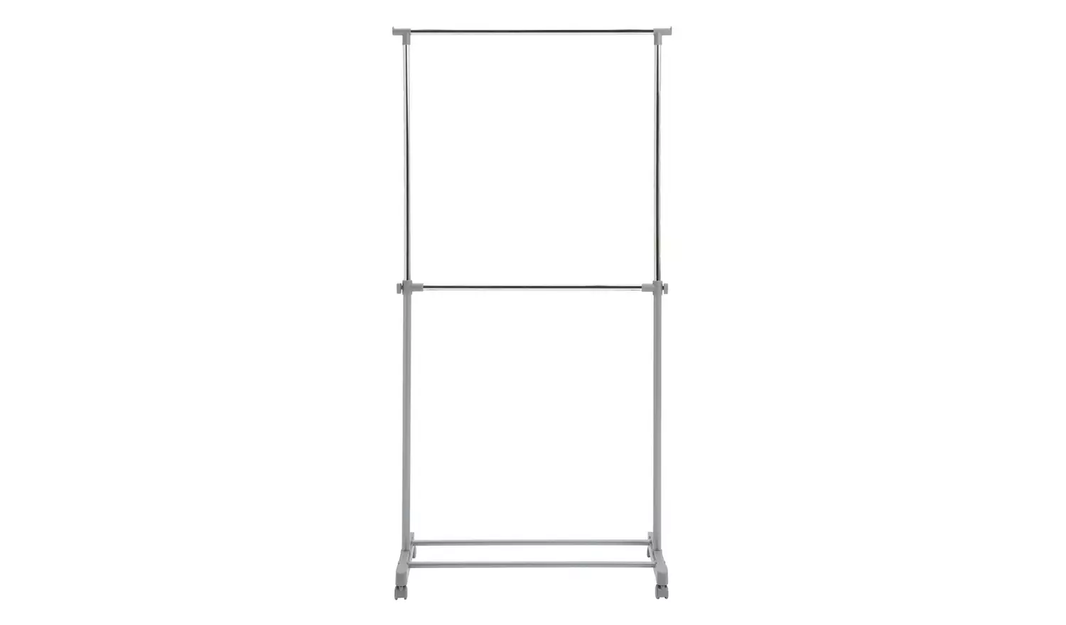 Argos Home Double Clothes Rail - Grey And Chrome